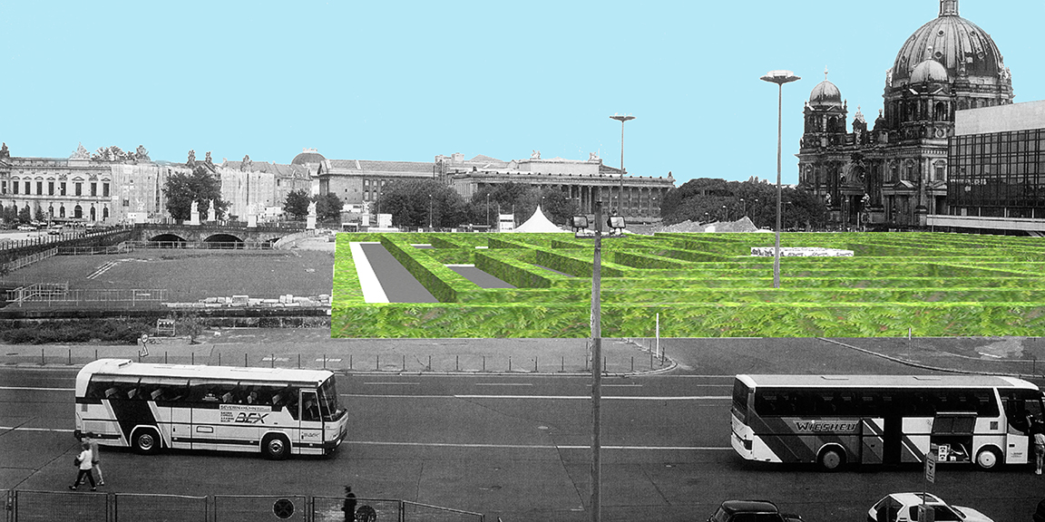 Labyrinth für den Schlossplatz, Berlin, Wettbewerbsentwurf