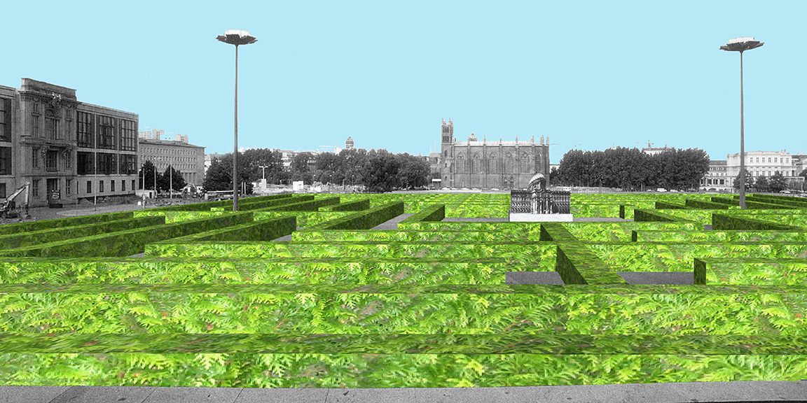 Labyrinth für den Schlossplatz, Berlin, Wettbewerbsentwurf